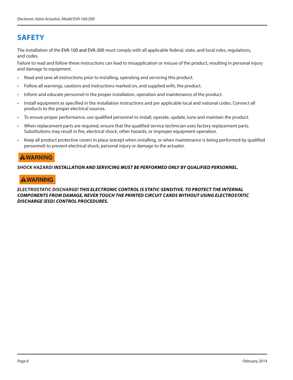 Safety, Safety 6 | Badger Meter Research Control Valve User Manual | Page 6 / 12