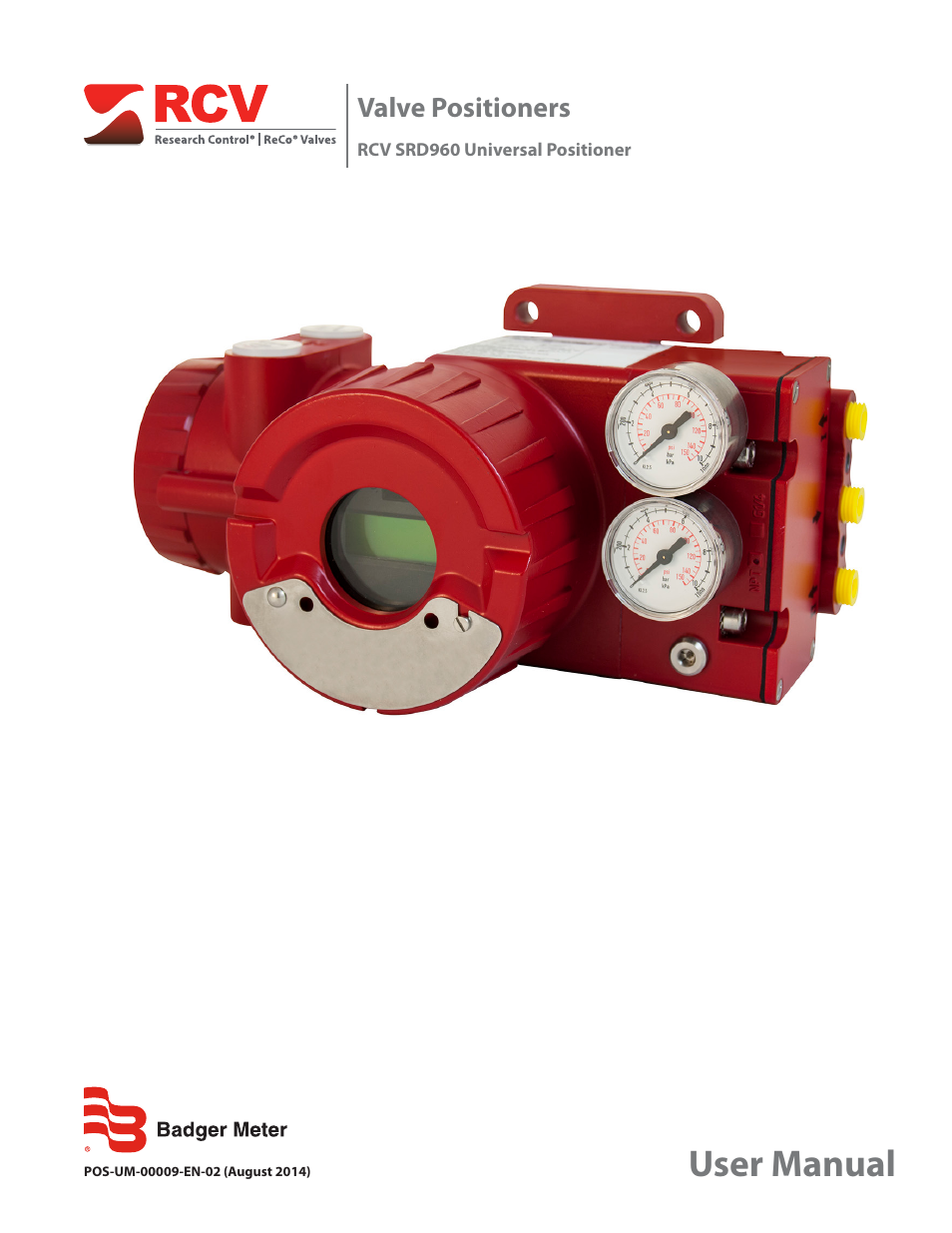 Badger Meter SRD/SRI Valve Positioners User Manual | 72 pages