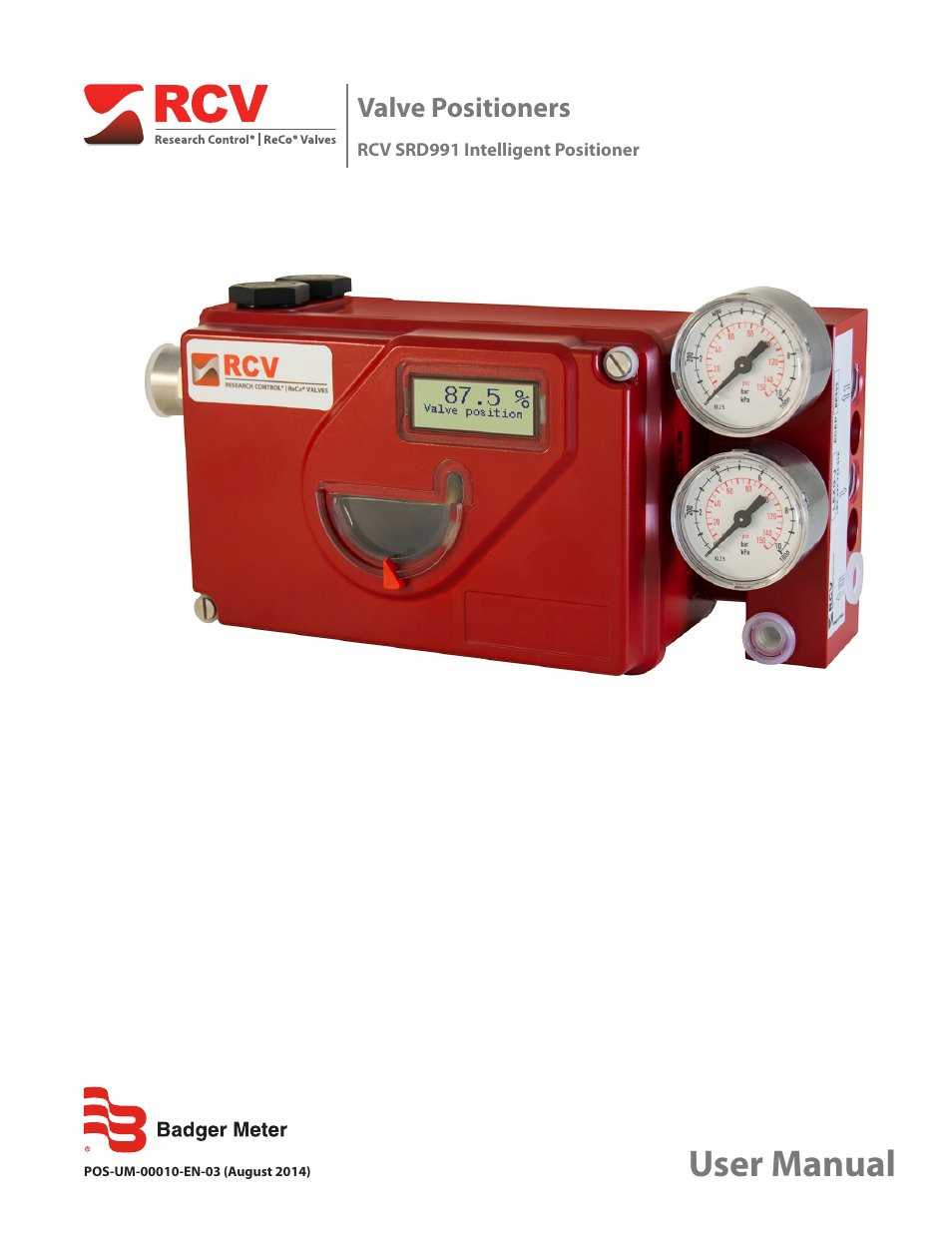 Badger Meter SRD/SRI Valve Positioners User Manual | 84 pages