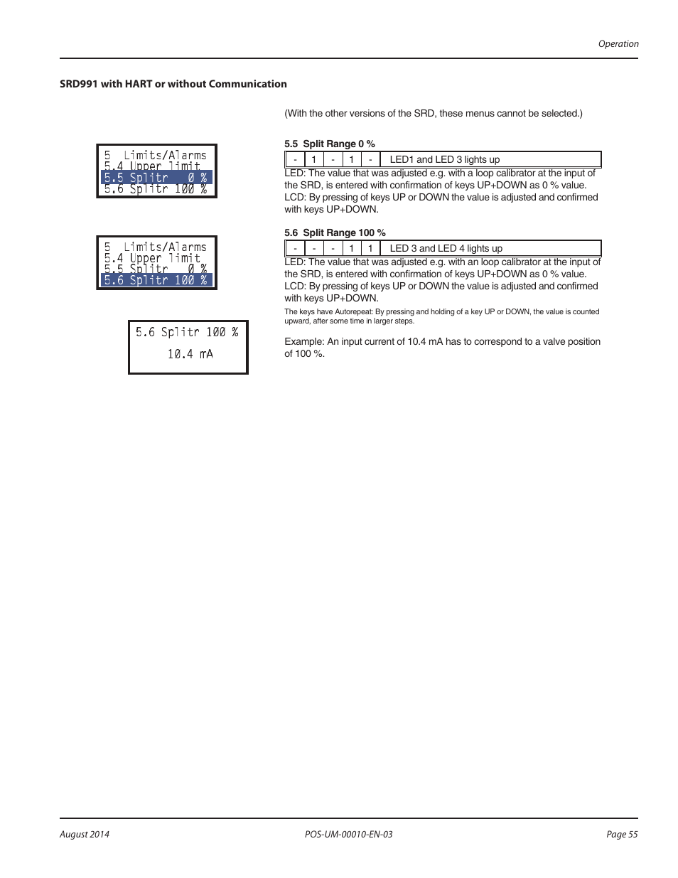 Badger Meter SRD/SRI Valve Positioners User Manual | Page 55 / 84