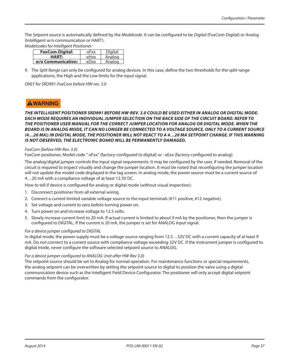Badger Meter SRD/SRI Valve Positioners User Manual | Page 37 / 100