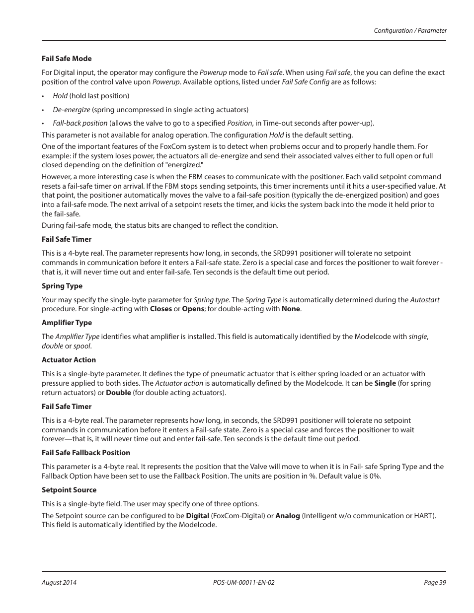 Badger Meter SRD/SRI Valve Positioners User Manual | Page 39 / 100