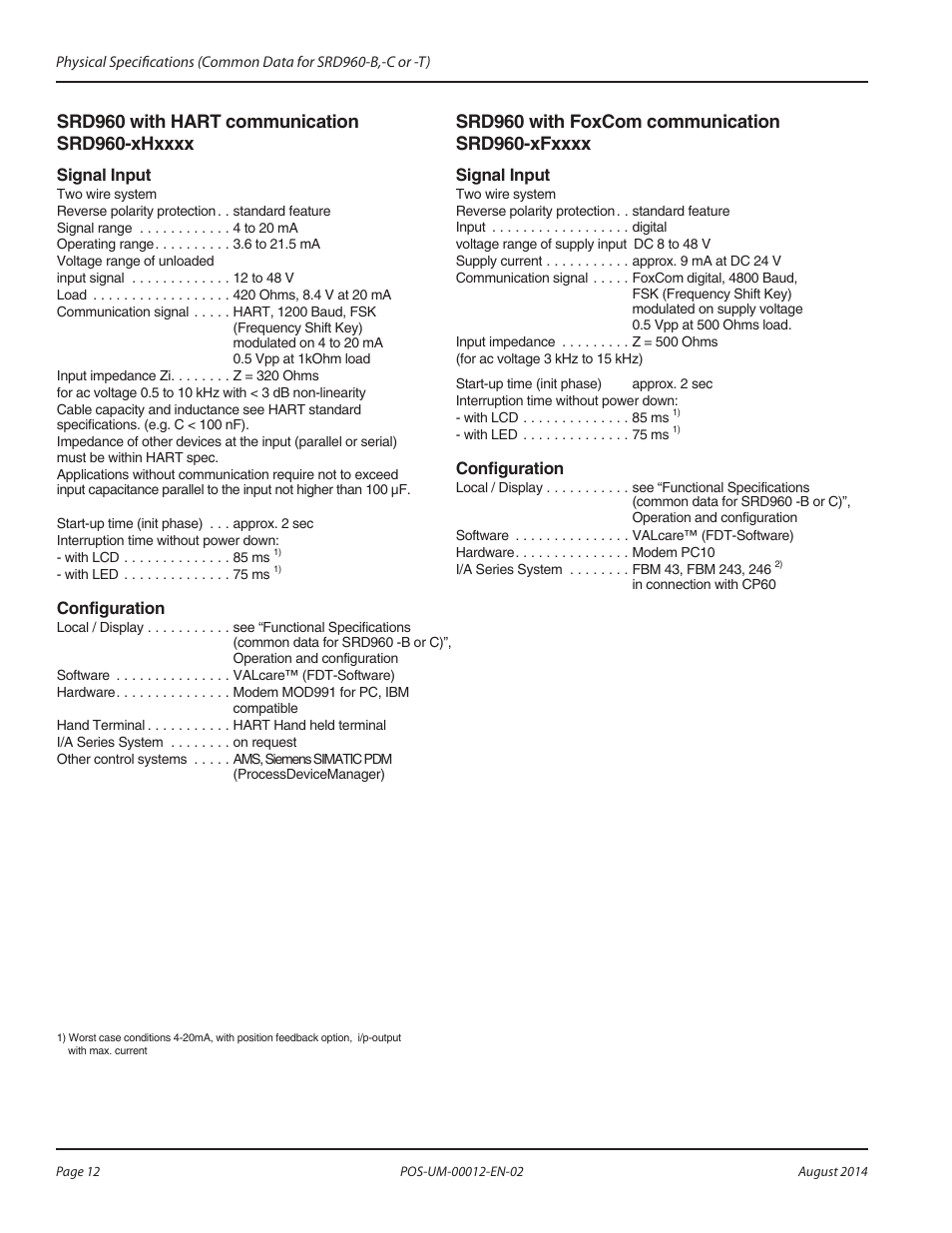 Badger Meter SRD/SRI Valve Positioners User Manual | Page 12 / 32