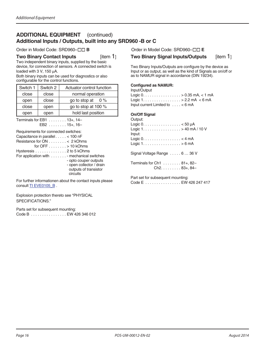 Badger Meter SRD/SRI Valve Positioners User Manual | Page 16 / 32
