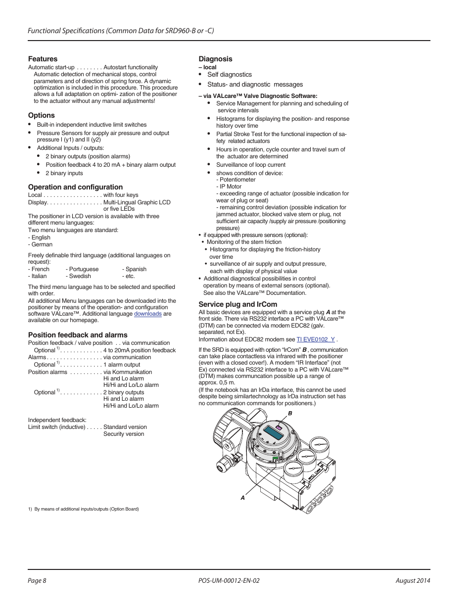 Badger Meter SRD/SRI Valve Positioners User Manual | Page 8 / 32