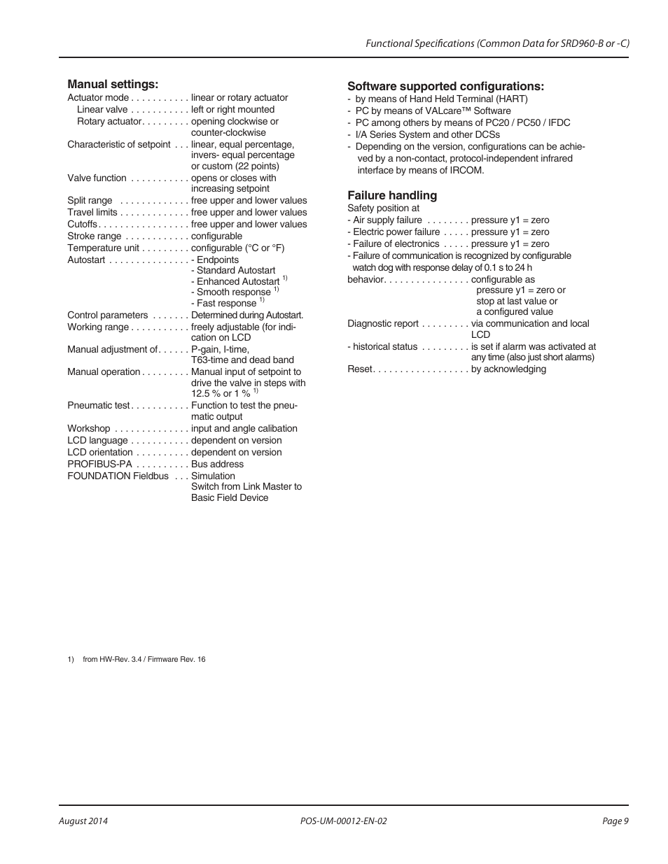 Badger Meter SRD/SRI Valve Positioners User Manual | Page 9 / 32