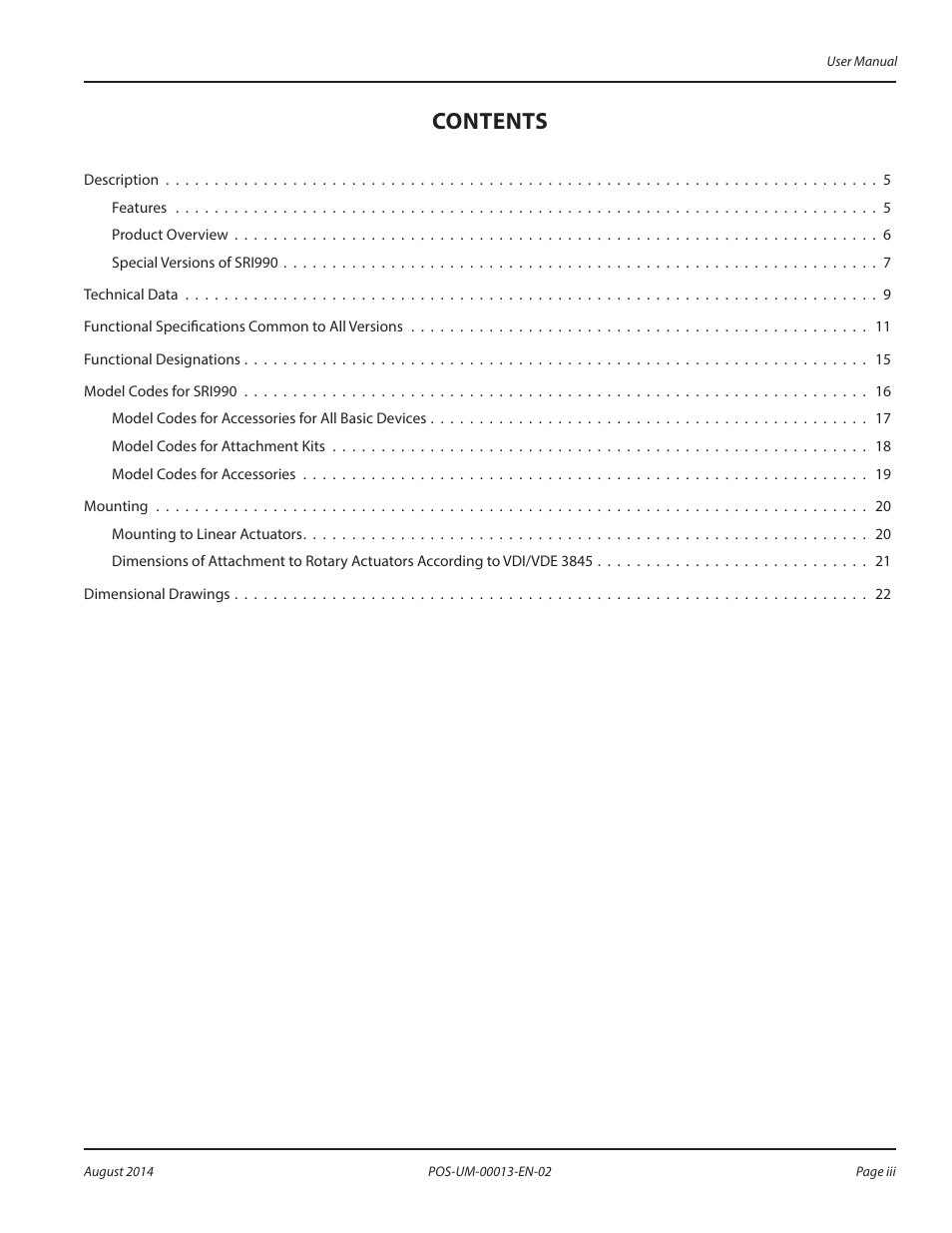 Badger Meter SRD/SRI Valve Positioners User Manual | Page 3 / 24