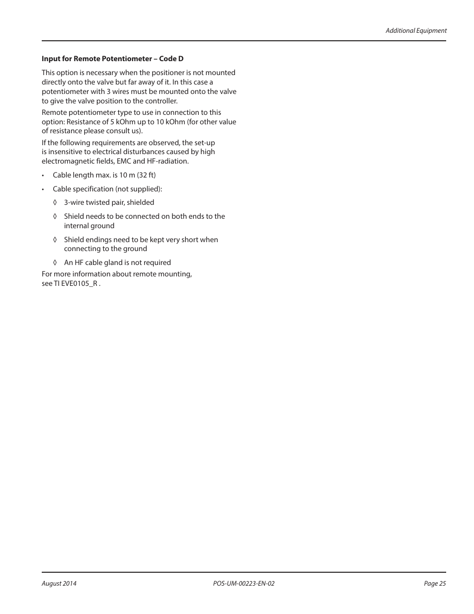 Badger Meter SRD/SRI Valve Positioners User Manual | Page 25 / 40
