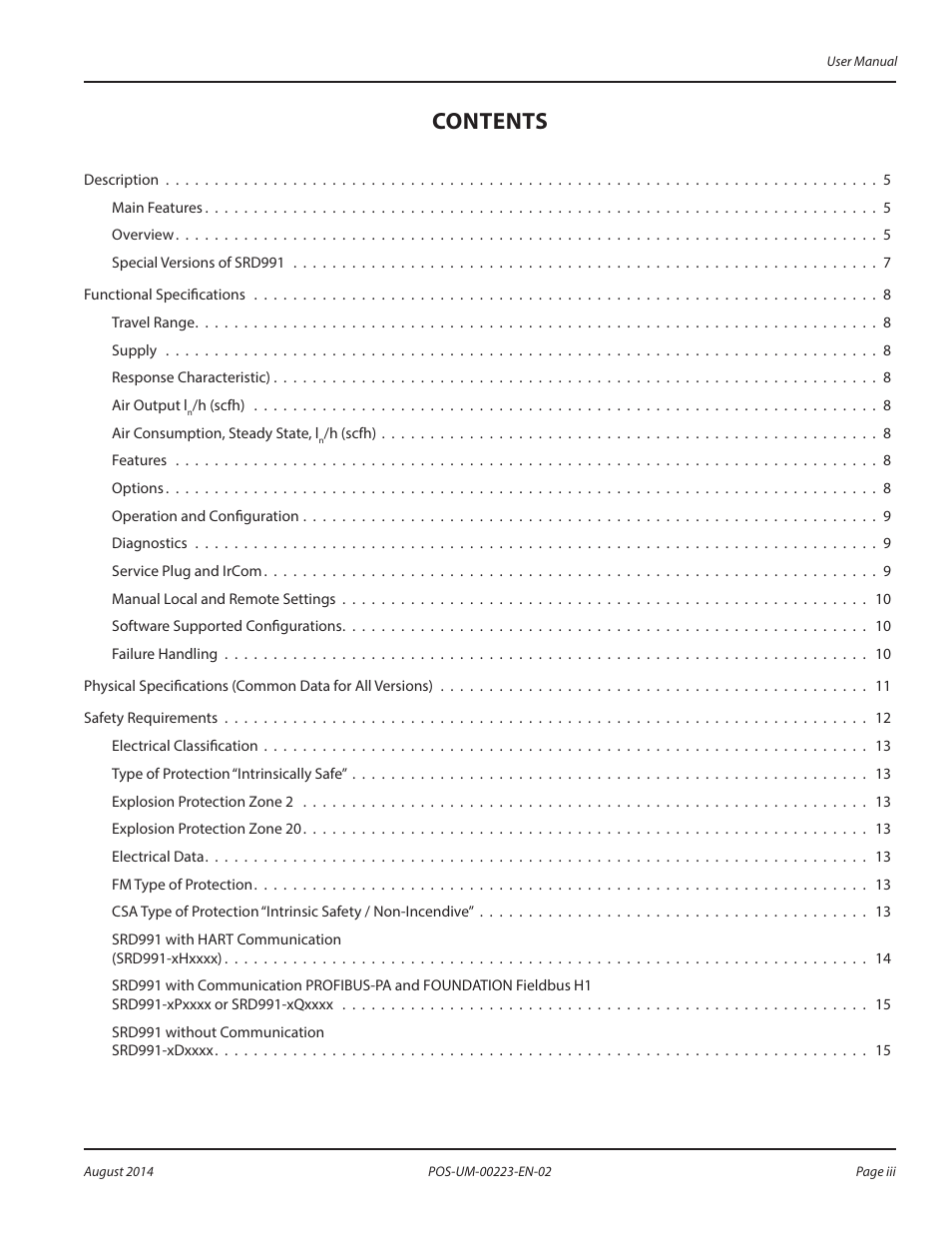 Badger Meter SRD/SRI Valve Positioners User Manual | Page 3 / 40