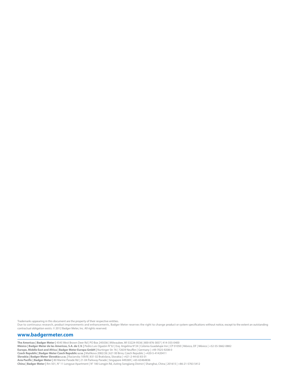 Badger Meter Fluid Management System User Manual | Page 28 / 28