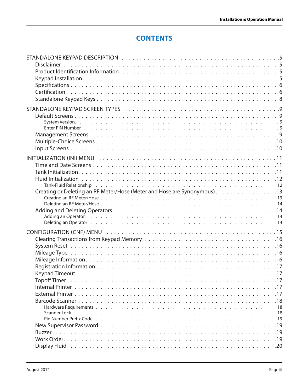 Badger Meter Fluid Management System User Manual | Page 3 / 32