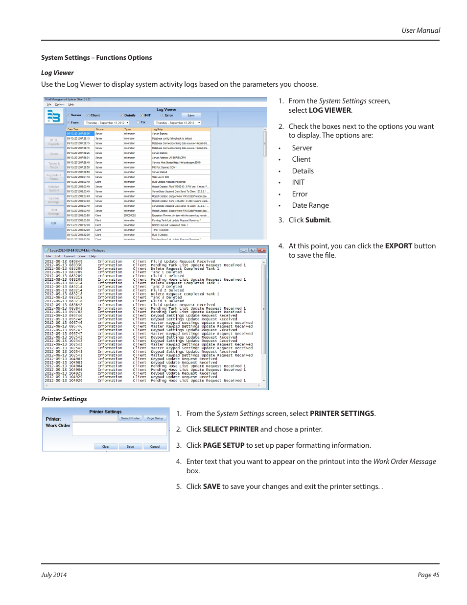 Badger Meter Fluid Management System User Manual | Page 45 / 60