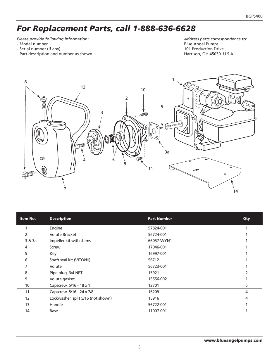 Blue Angel Pumps BGPS400 User Manual | Page 5 / 8