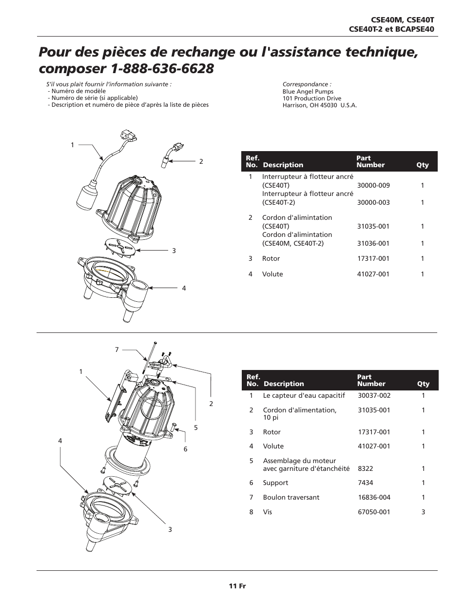 Blue Angel Pumps CSE40TODS User Manual | Page 11 / 20