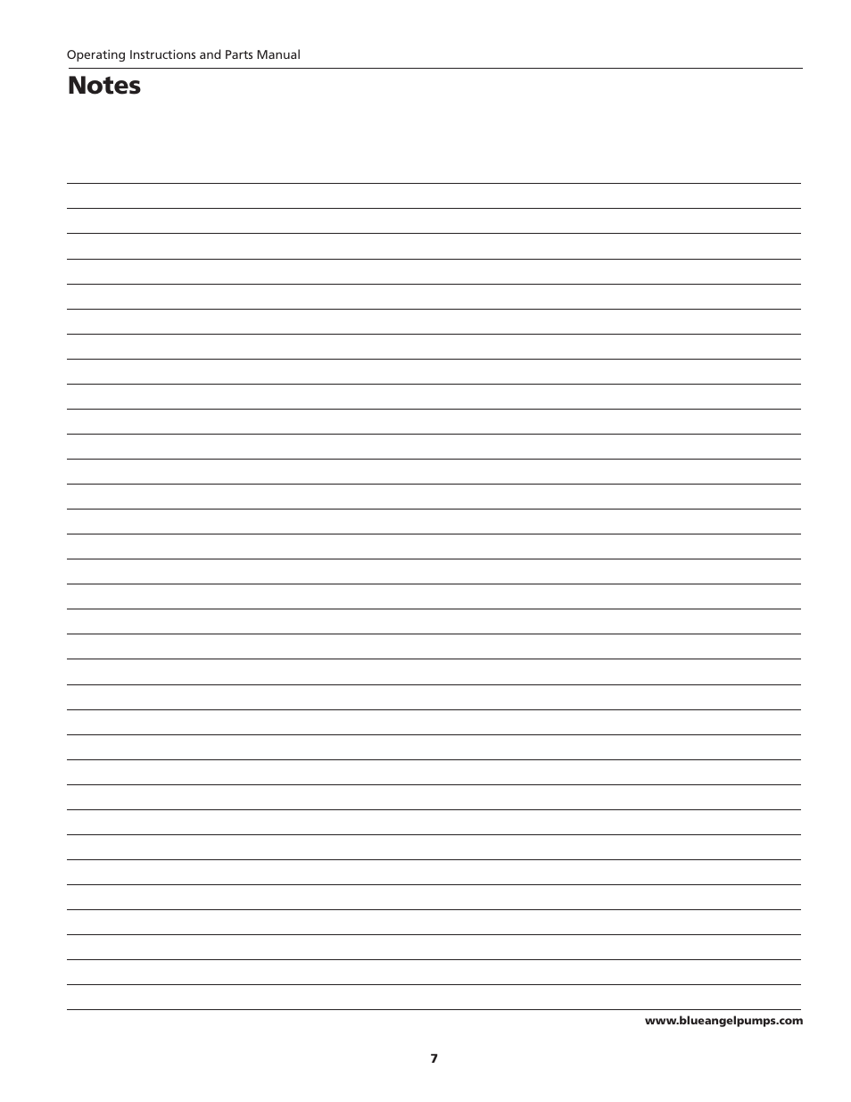 Blue Angel Pumps BSE200 User Manual | Page 7 / 8