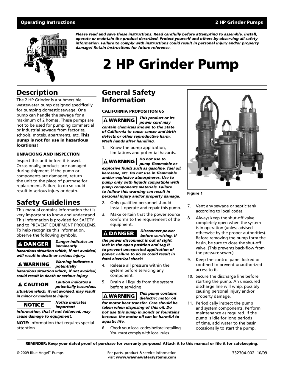 Blue Angel Pumps 63042-BLA1 User Manual | 8 pages