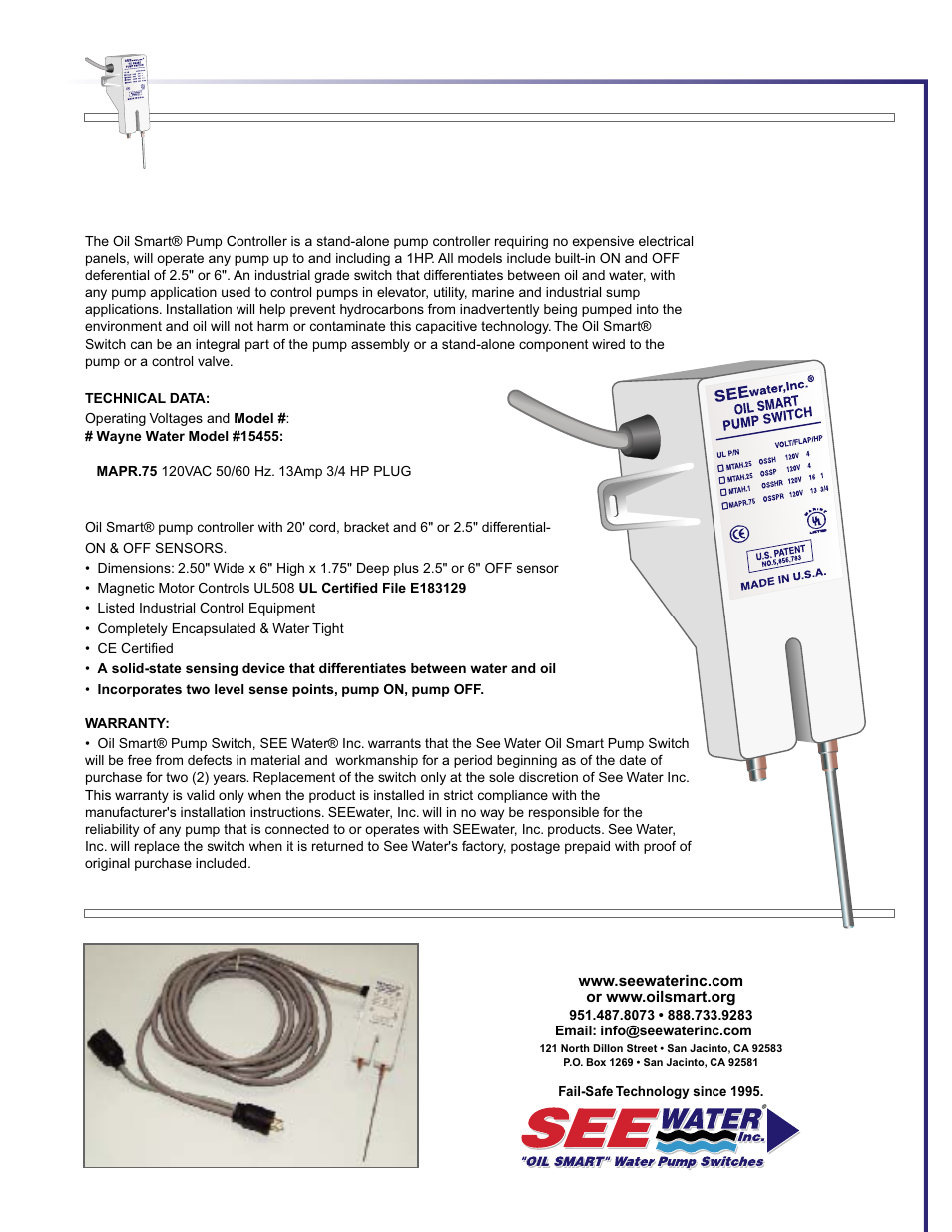 Blue Angel Pumps ODS10 User Manual | 4 pages