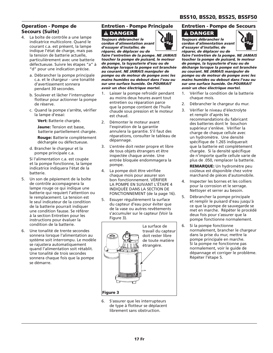 Blue Angel Pumps BSS20 User Manual | Page 17 / 36