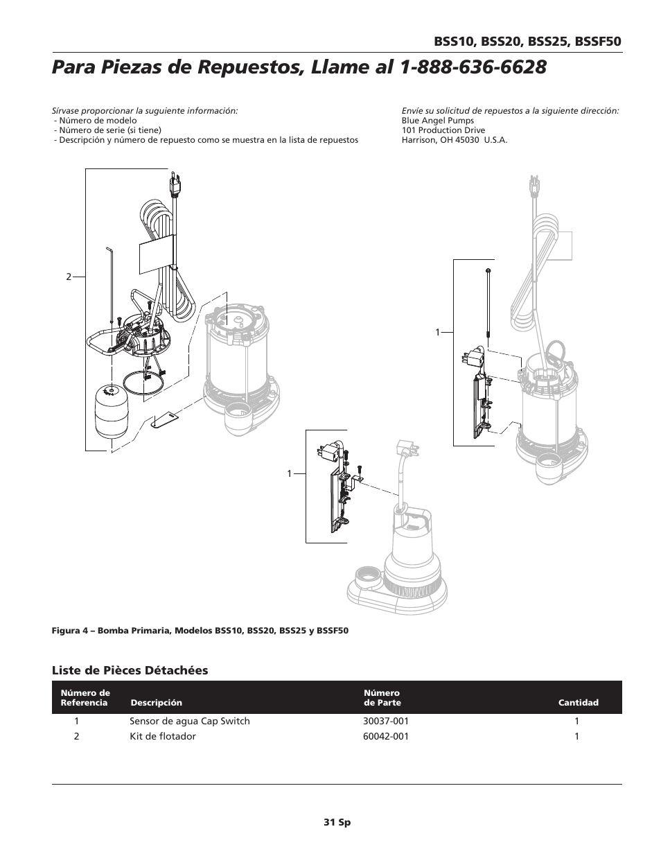 Blue Angel Pumps BSS20 User Manual | Page 31 / 36