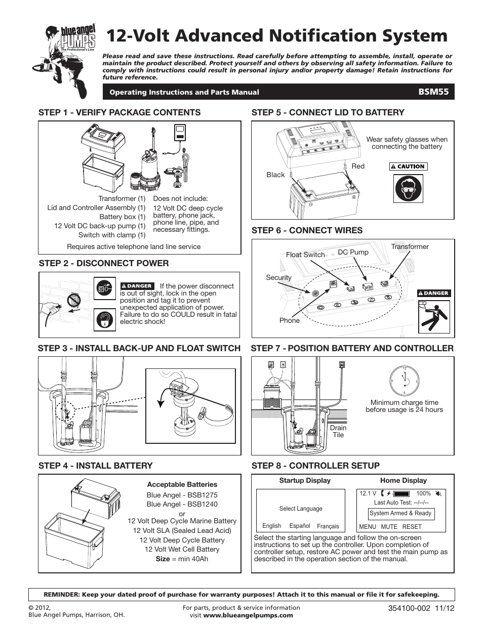 Blue Angel Pumps BSM55 User Manual | 40 pages