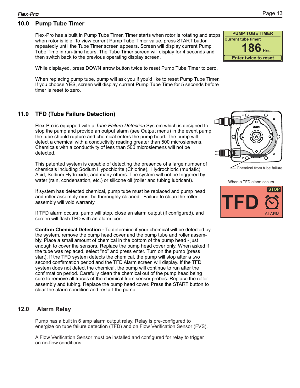 Blue-White FLEX-PRO A4 ProSeries Peristaltic Pump User Manual | Page 12 / 22