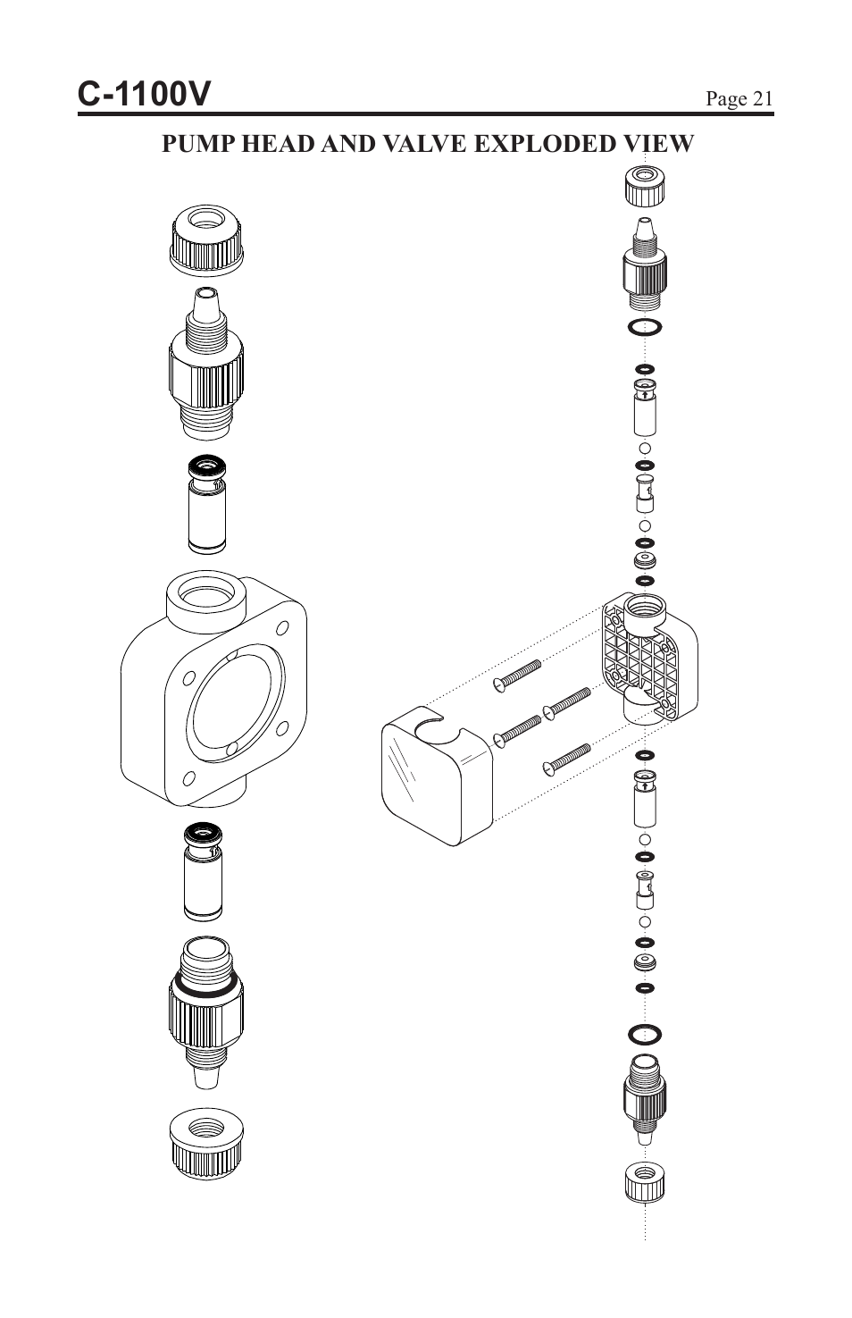 C-1100v | Blue-White C-1100 CHEM-FEED Diaphragm Pump User Manual | Page 20 / 28