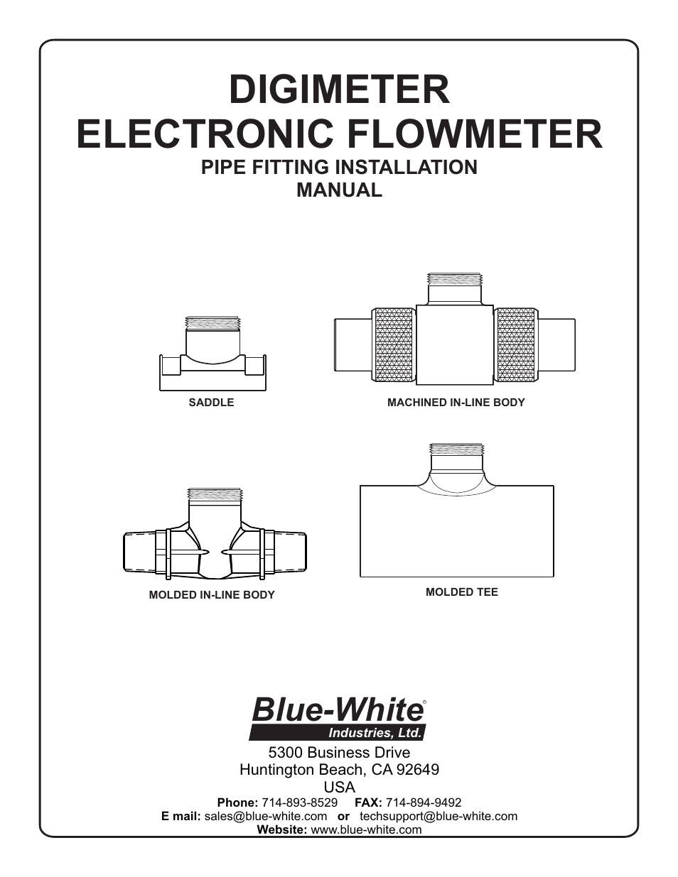 Blue-White F-2000 – Pipe Fittings User Manual | 12 pages