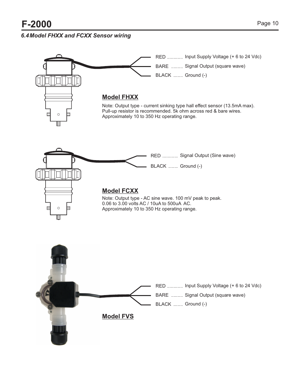 F-2000 | Blue-White F-2000 – Sensor User Manual | Page 10 / 22