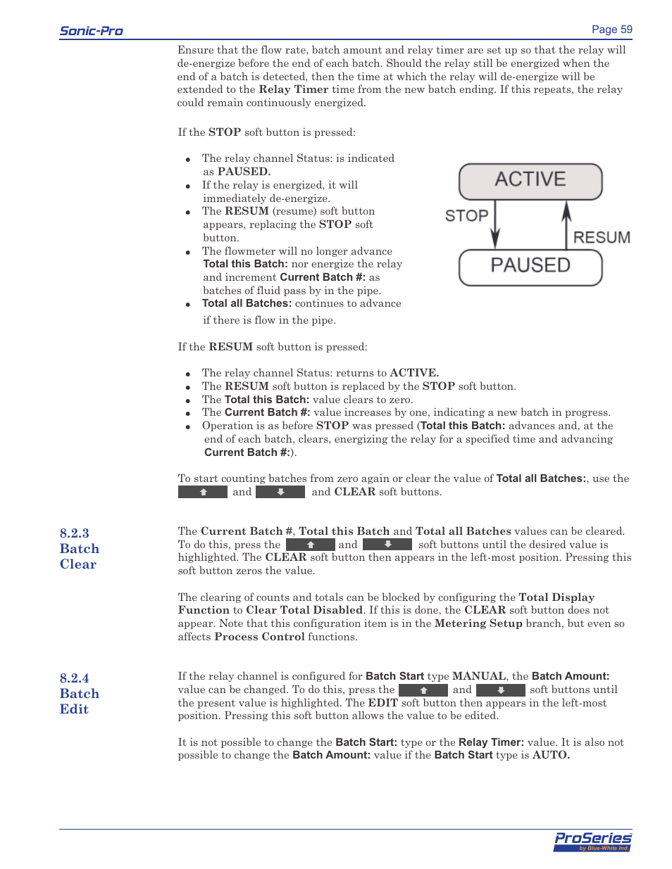 Proseries, Sonic-pro | Blue-White Sonic-Pro Hybrid Ultrasonic Flowmeters User Manual | Page 59 / 74