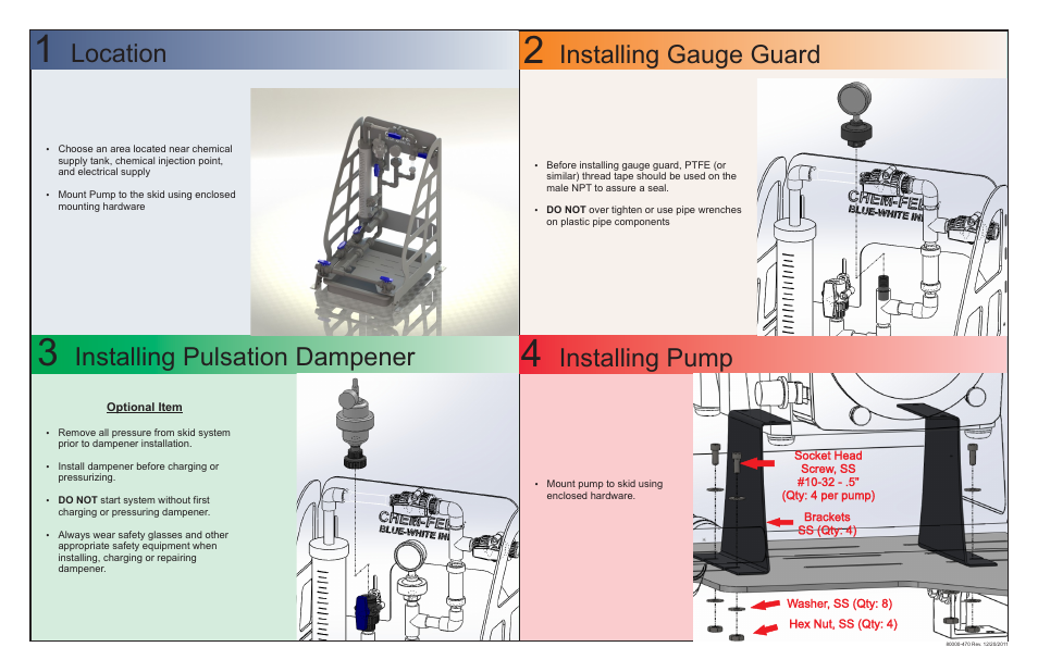 Blue-White CHEM-FEED Dual Skid User Manual | 2 pages
