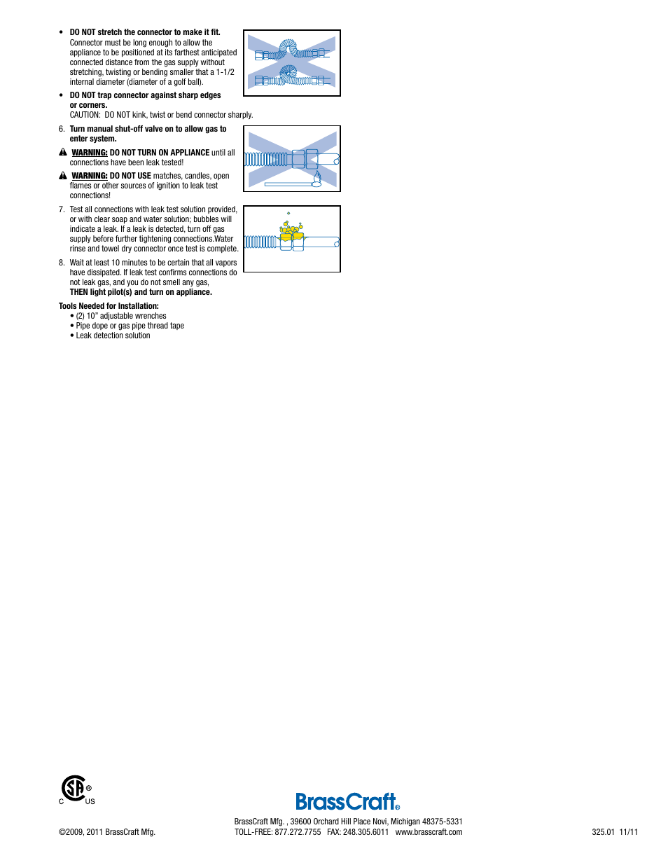 BrassCraft Gas Fitting User Manual | Page 2 / 2