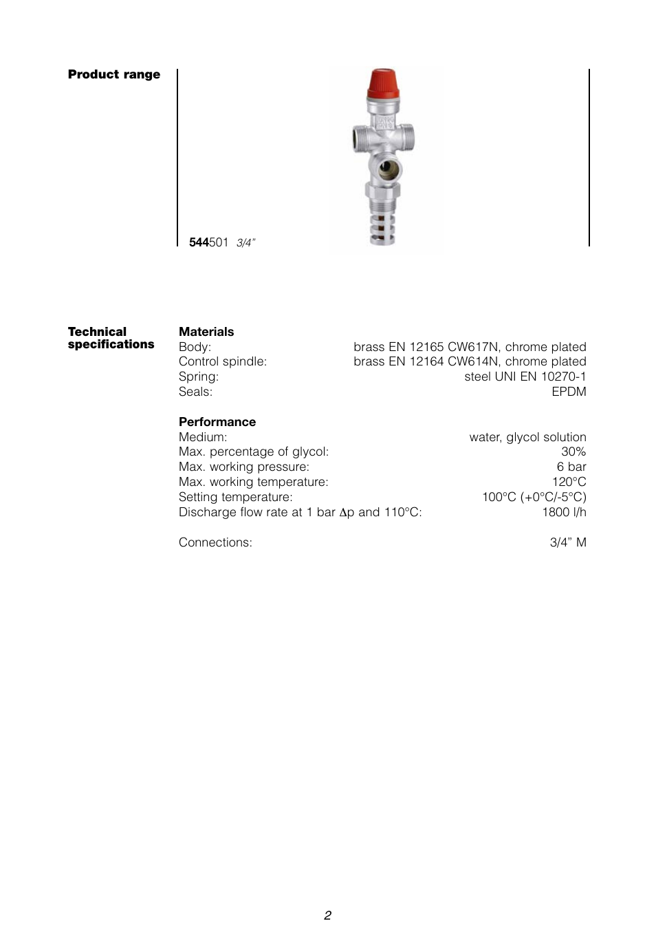 Caleffi 544 User Manual | Page 2 / 10