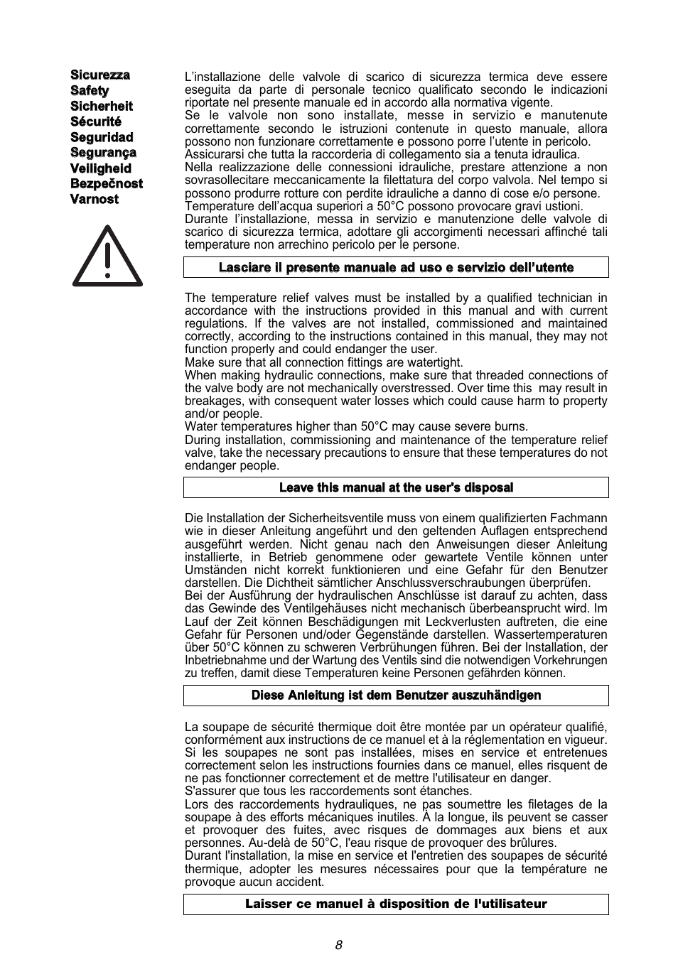 Caleffi 544 User Manual | Page 8 / 10
