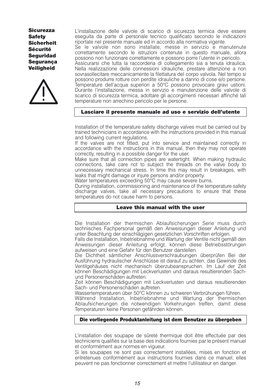 Caleffi 544 User Manual | Page 15 / 16