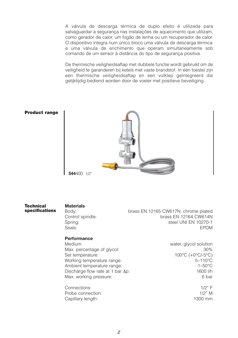 Caleffi 544 User Manual | Page 2 / 16