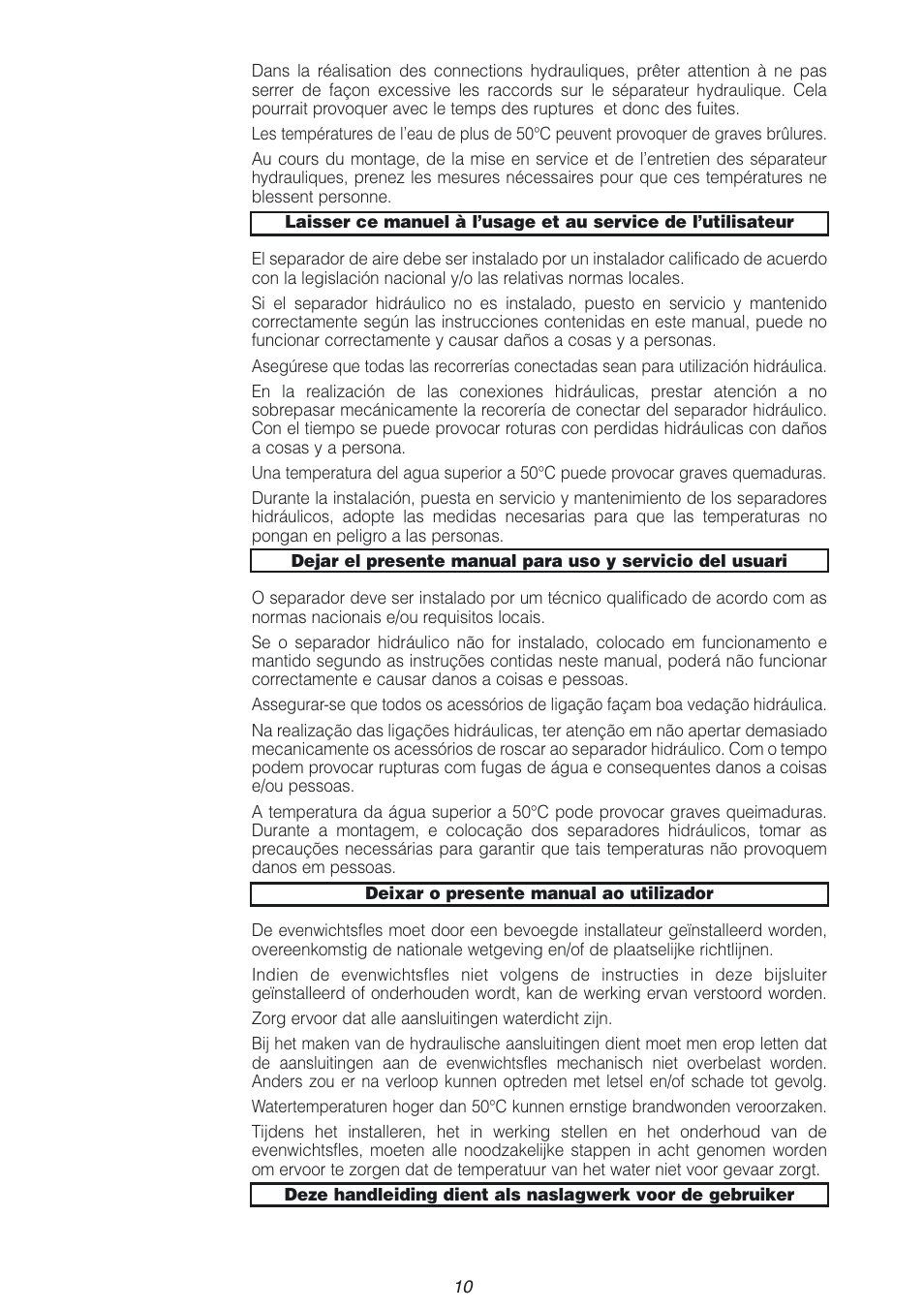 Caleffi 548 User Manual | Page 10 / 10