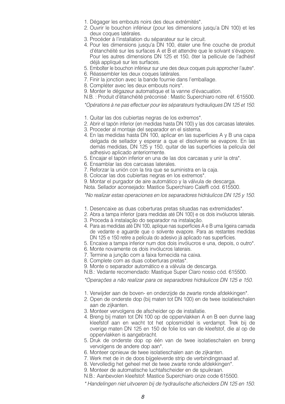 Caleffi 548 User Manual | Page 8 / 10