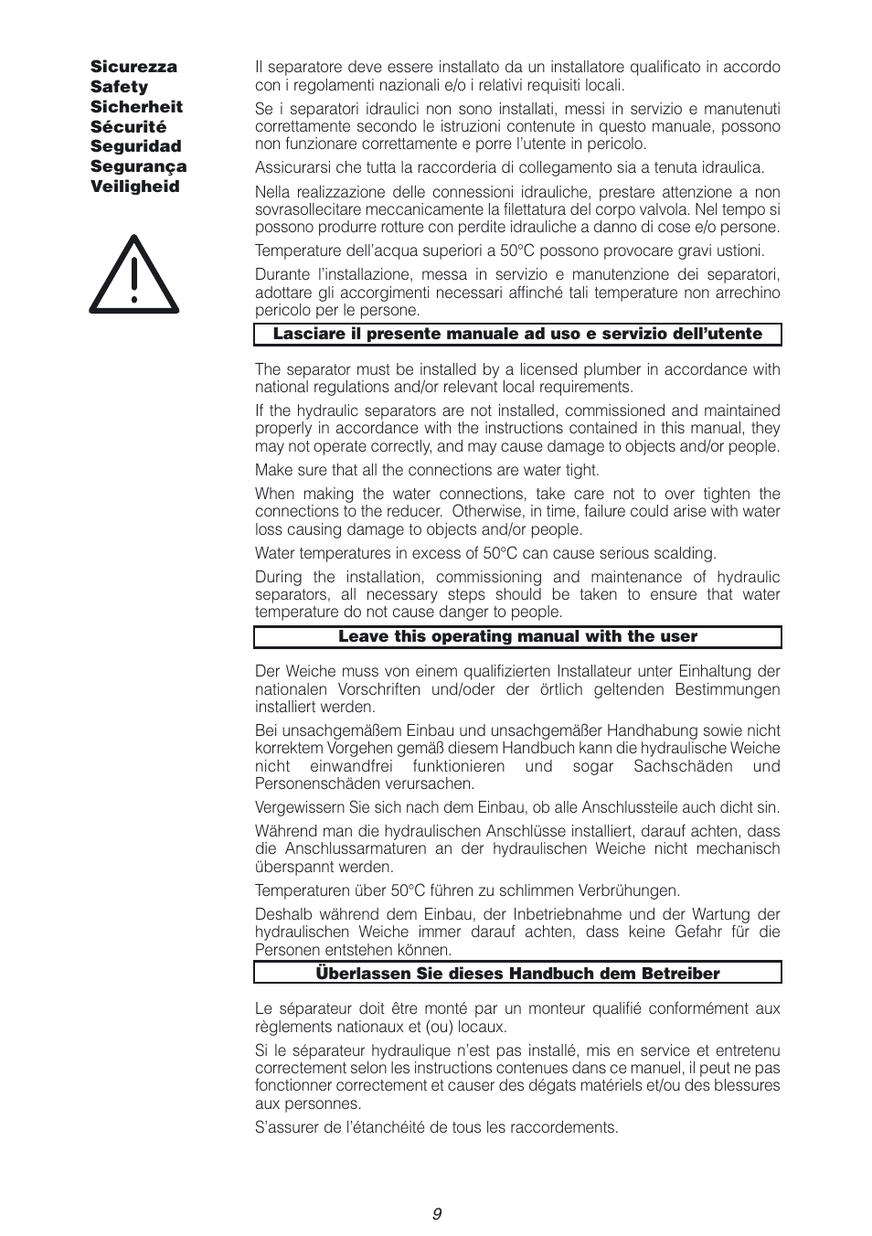 Caleffi 548 User Manual | Page 9 / 10