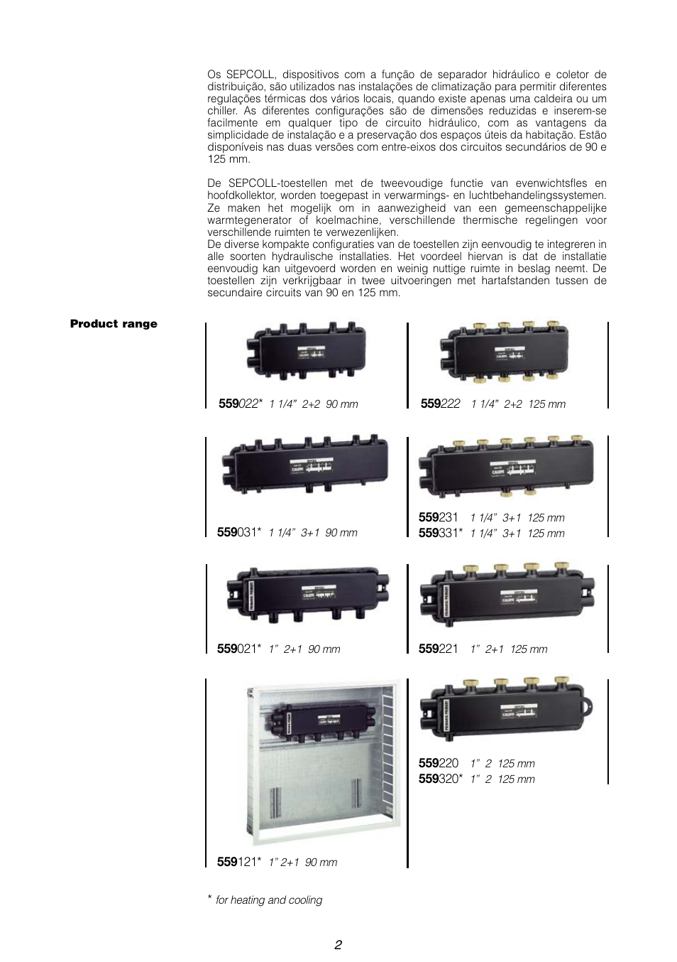 Caleffi 559 User Manual | Page 2 / 16