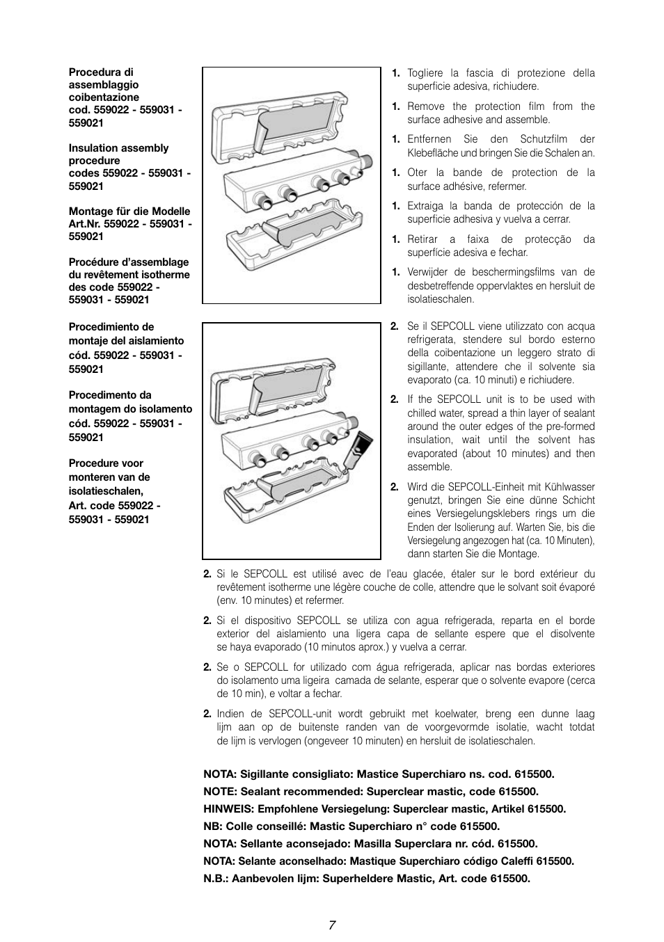 Caleffi 559 User Manual | Page 7 / 16