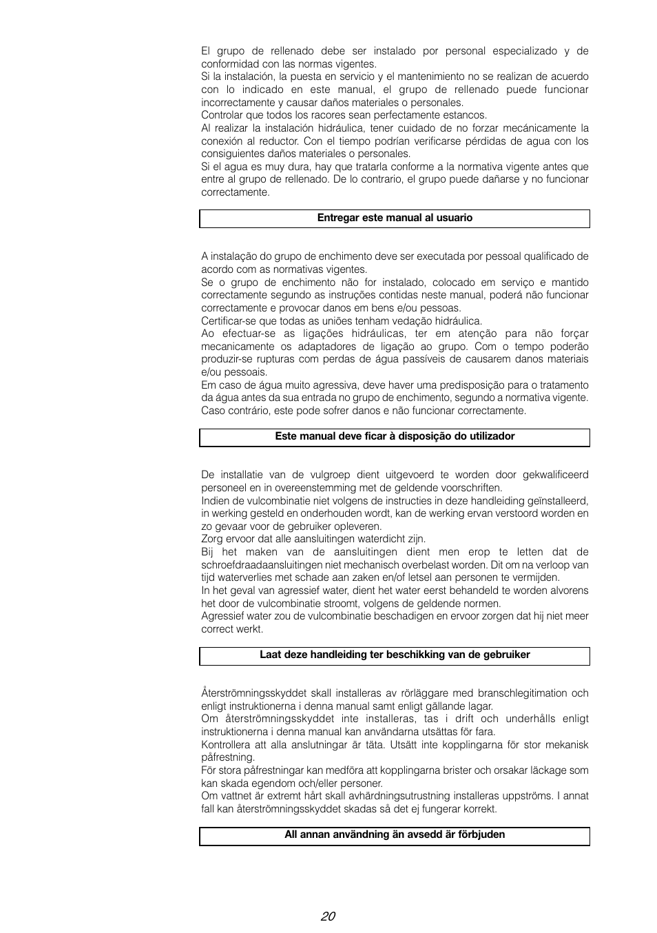 Caleffi 574 User Manual | Page 20 / 20