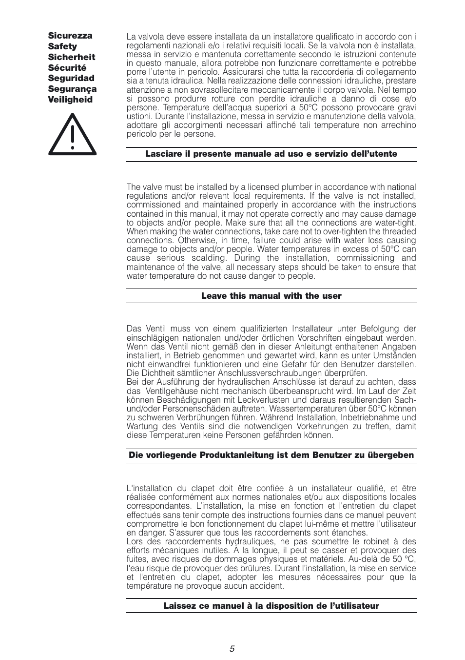 Caleffi 510 User Manual | Page 5 / 6