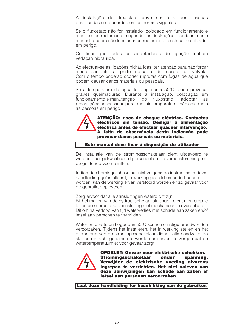 Caleffi 626 User Manual | Page 12 / 12