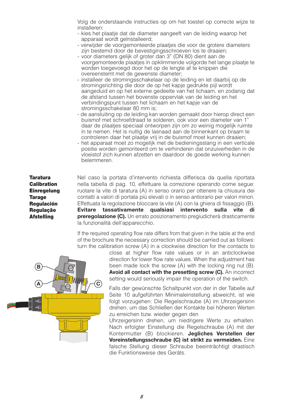 Caleffi 626 User Manual | Page 5 / 12
