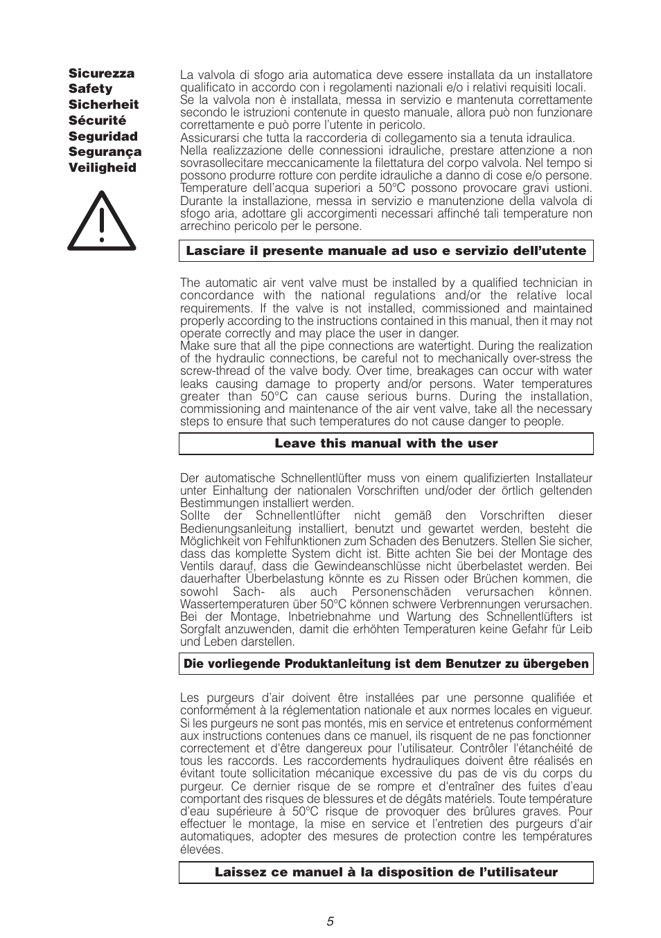 Caleffi 551 User Manual | Page 5 / 6