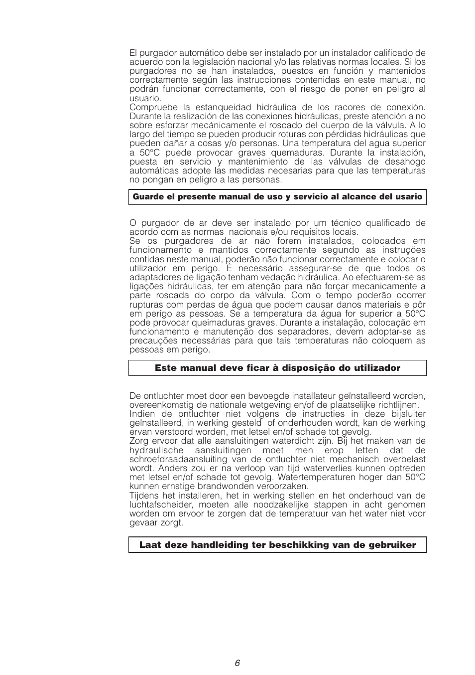 Caleffi 551 User Manual | Page 6 / 6