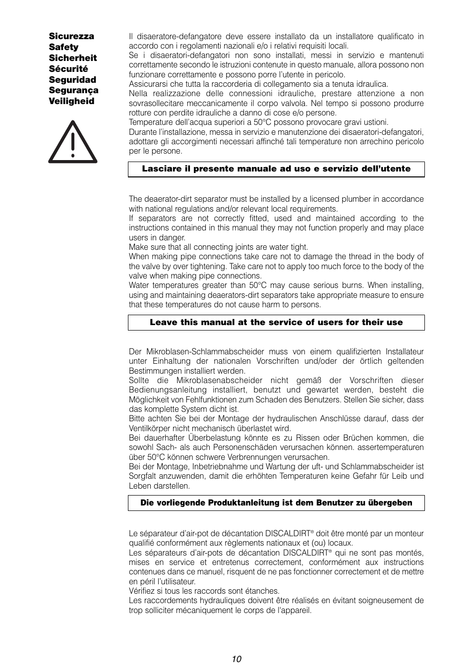 Caleffi 546 User Manual | Page 10 / 12