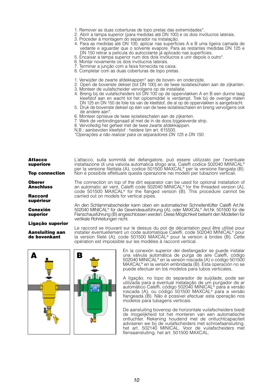 Caleffi 862 User Manual | Page 10 / 12