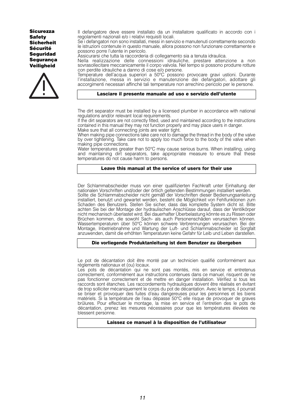 Caleffi 862 User Manual | Page 11 / 12