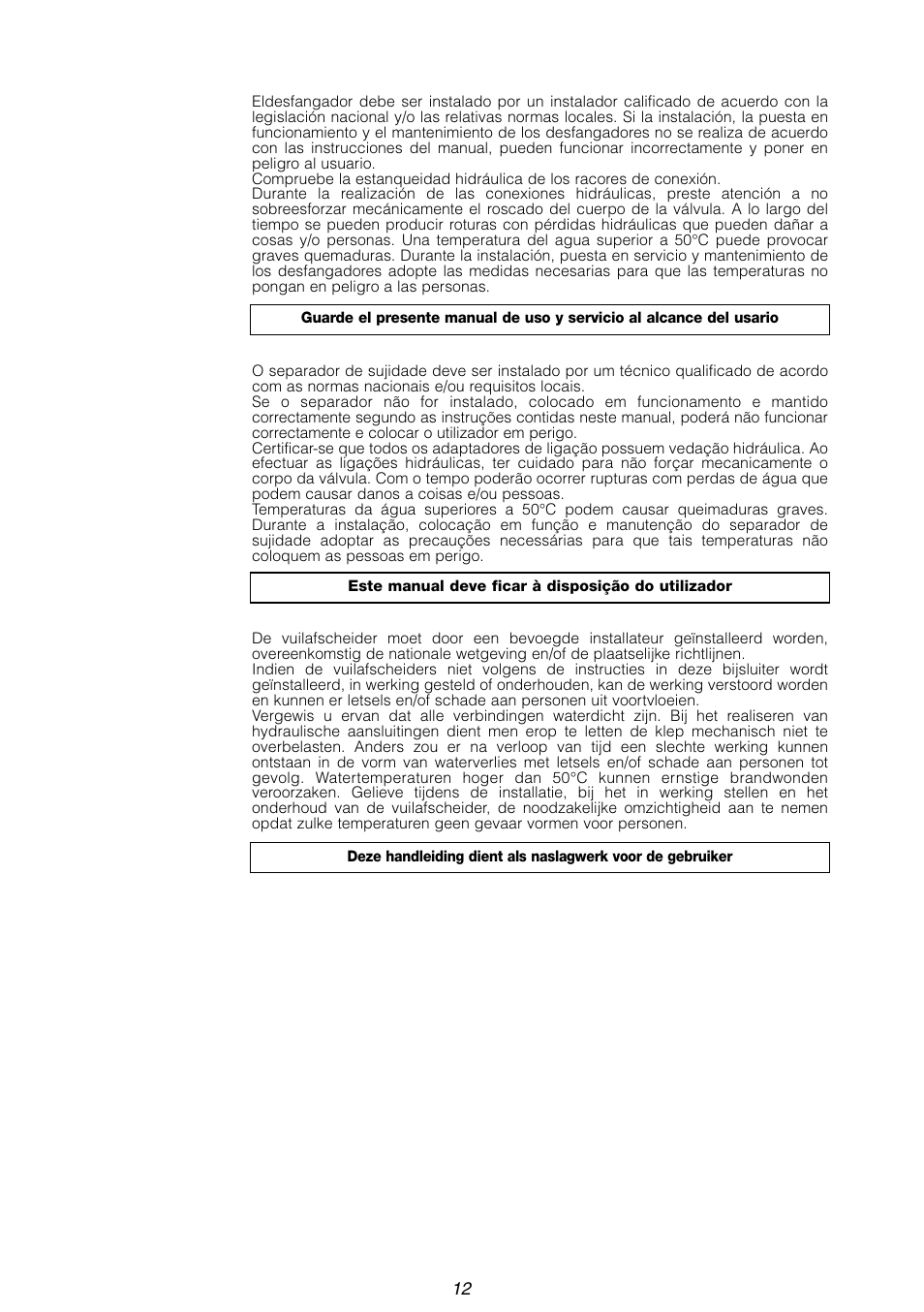 Caleffi 862 User Manual | Page 12 / 12